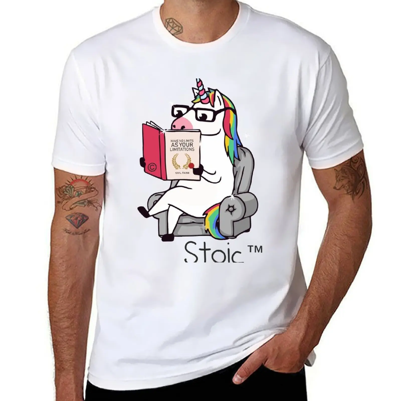 

Stoic Jack Unicorn helping the people of the world. T-Shirt cotton t shirts high quality cotton tshirt 100% T-shirt