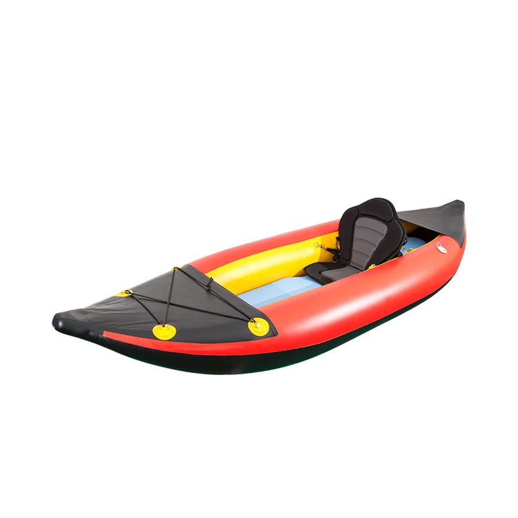 High Strength Two Person Inflatable Foldable Boat Tandem Foot Pedal Kayak Canoe With PVC Floorpromote sales