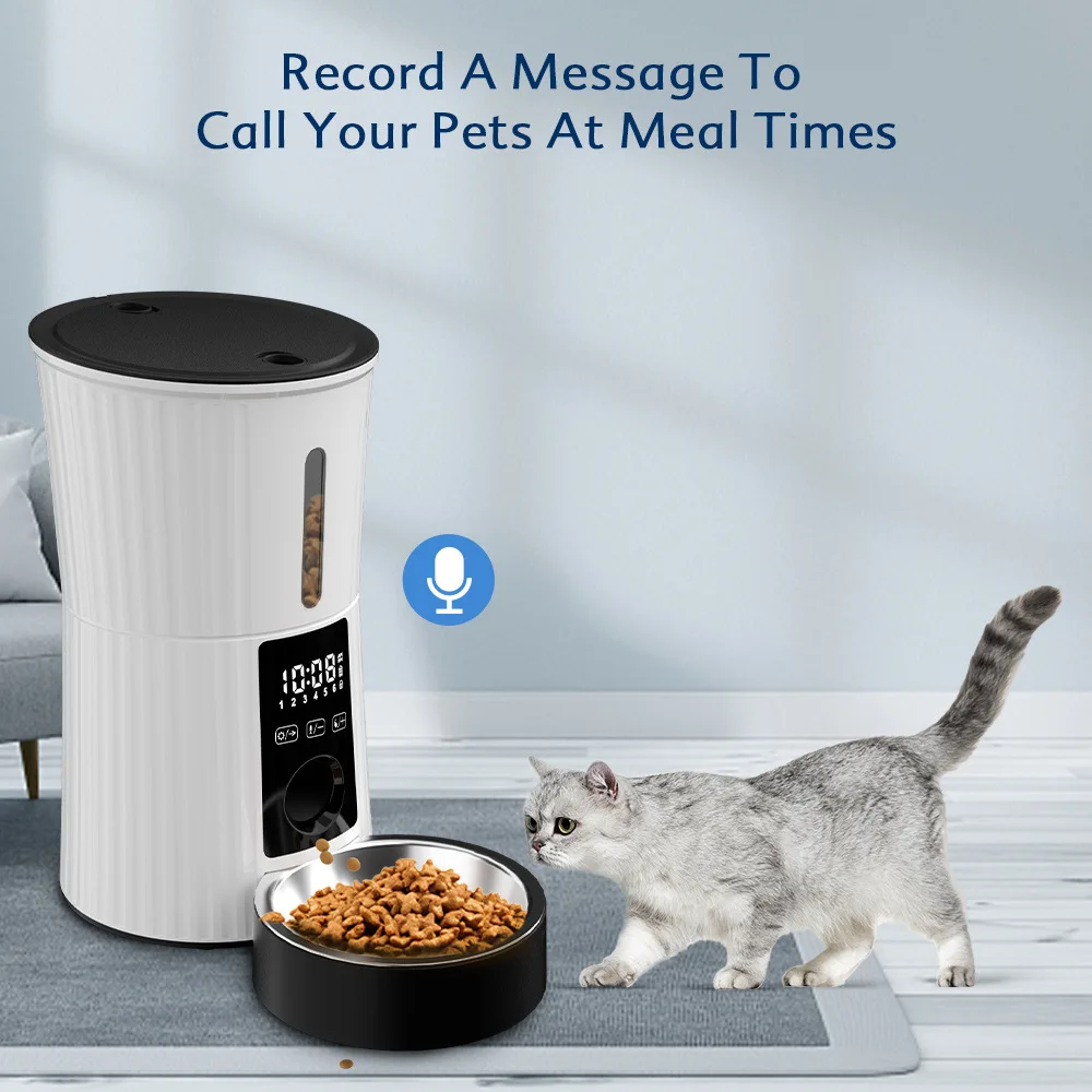 Smart Pet Automatic Feeder, Timed and Quantitative Feeding Device for Cats and Dogs