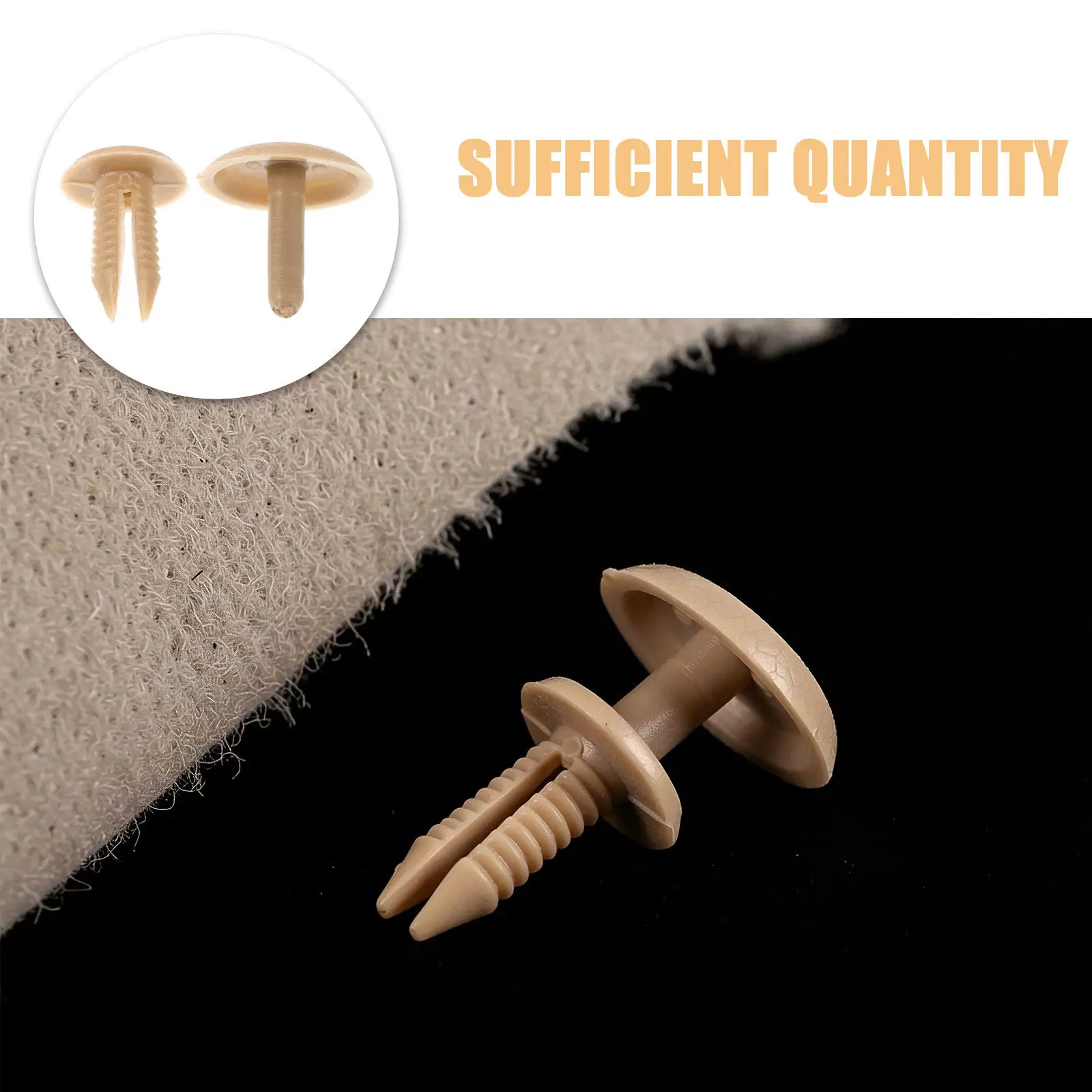 100Pcs Car Roof Headliner Clips Two Prong Fastener Set Overhead Console Retainer Locking Clip Universal Trim Panel Holder