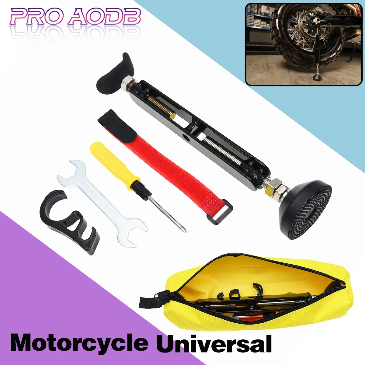 

Motorcycle Wheel Lift Stand Trail Stand Front and Rear Easy Portable Repair Kits For 150cc 200cc 250cc 300cc 450cc 501cc 530cc