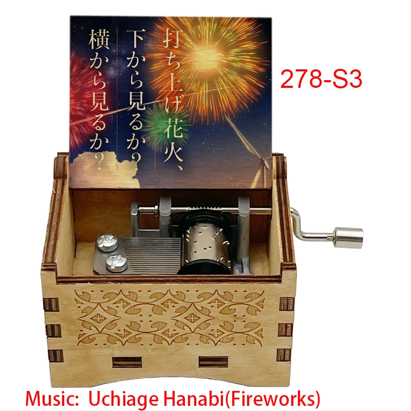 Japanese Anime Theme Song Uchiage Hanabi Climax 14-seconds Adapted 18-Tone Music Box Home Decoration Ornaments Party Gift