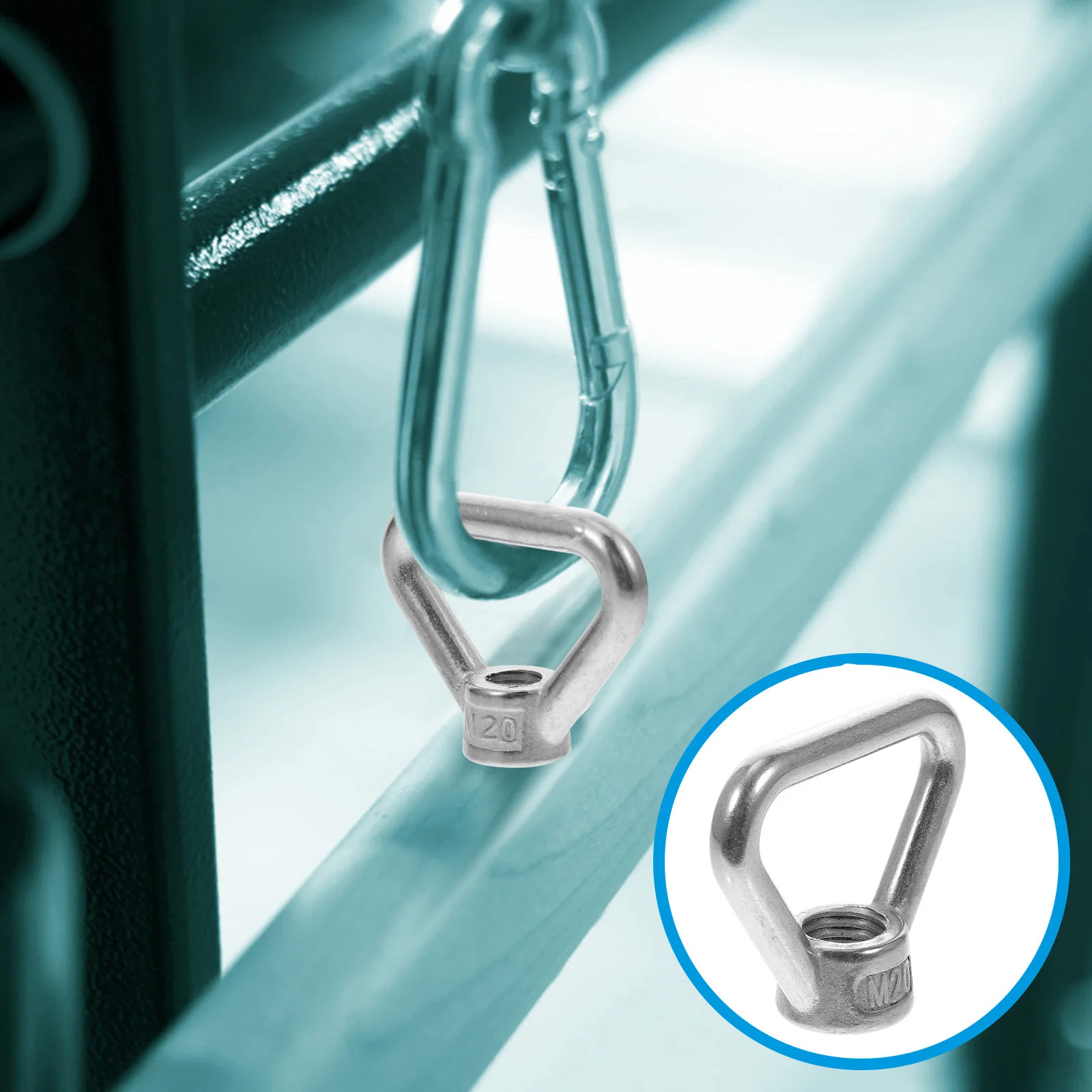 

Triangle Stainless Steel Eye Nut Heavy Duty Threaded Nut Fastener Marine Lifting Kayak Accessories Tie Down Rings