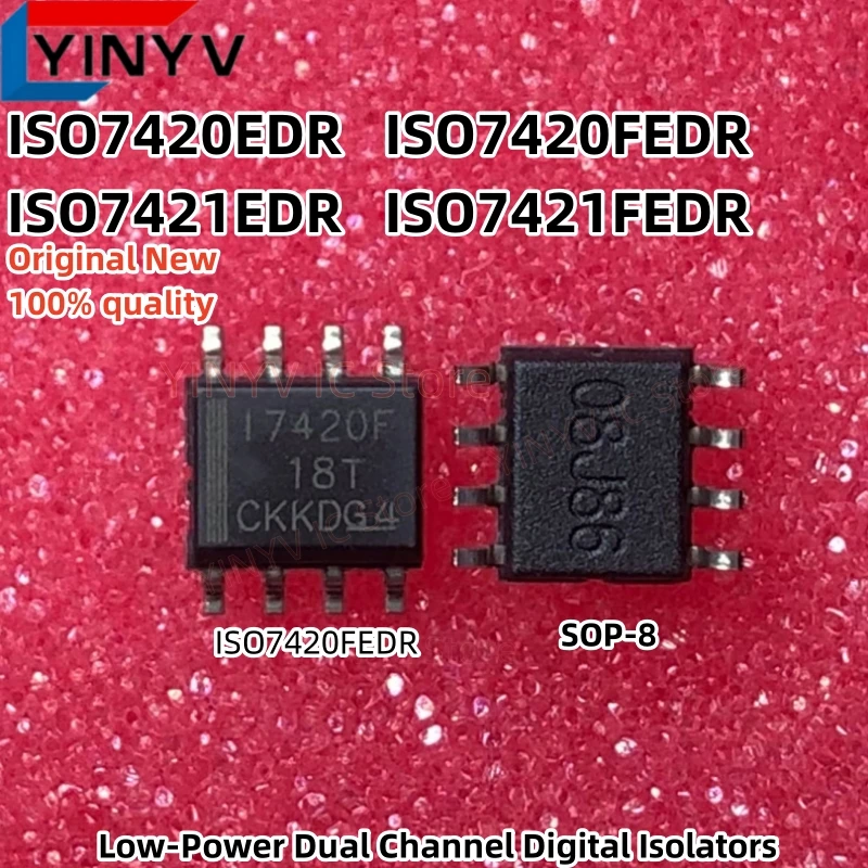5Pcs ISO7420EDR ISO7420 ISO7420ED ISO7420FEDR I7420F ISO7420FED ISO7421EDR ISO7421 ISO7421ED ISO7421FEDR I7421F ISO7421FED New