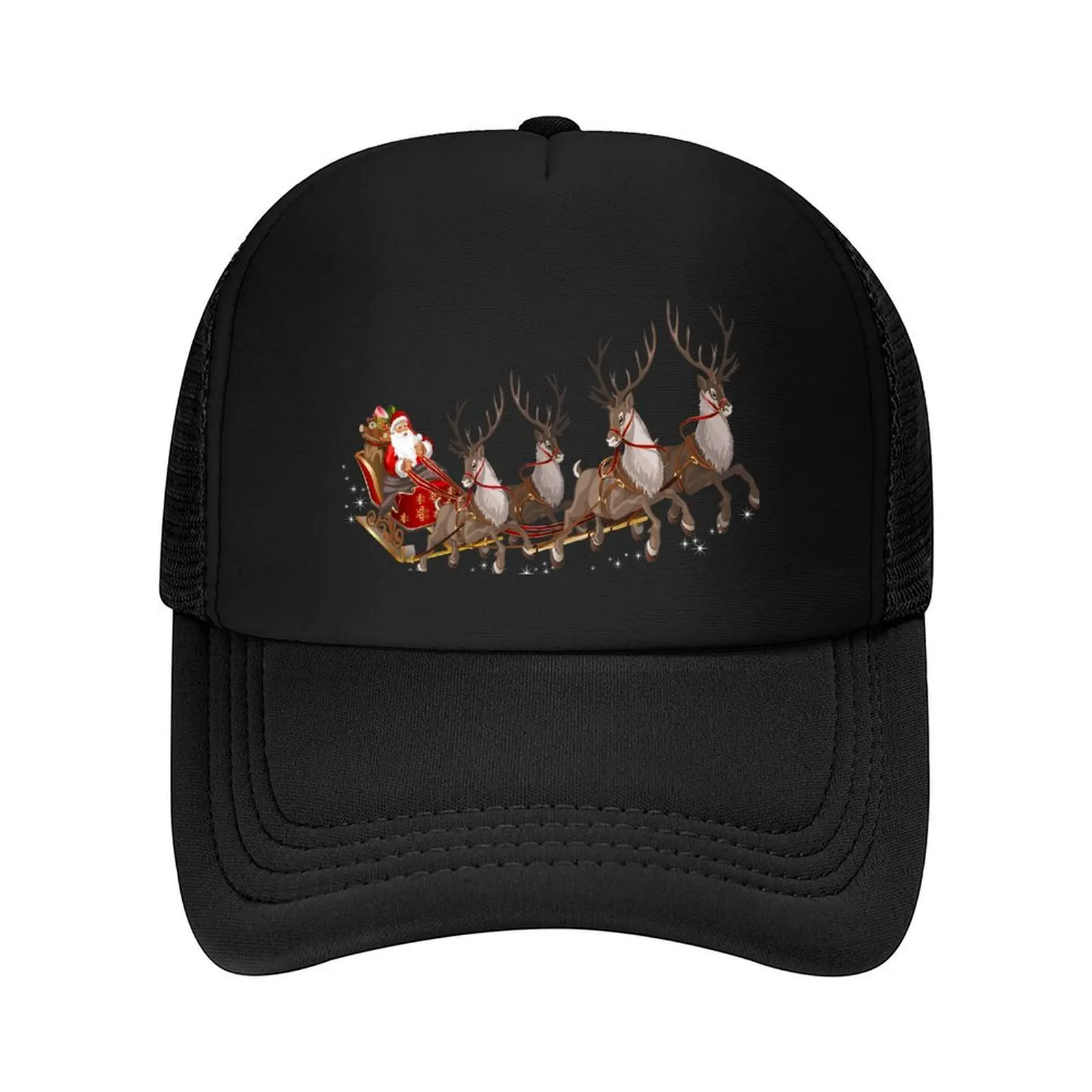 

Santa Claus Reindeer sleigh, Santa sleigh, Reindeer antlers, Christmas decorations, deer, prnt. Baseball Cap