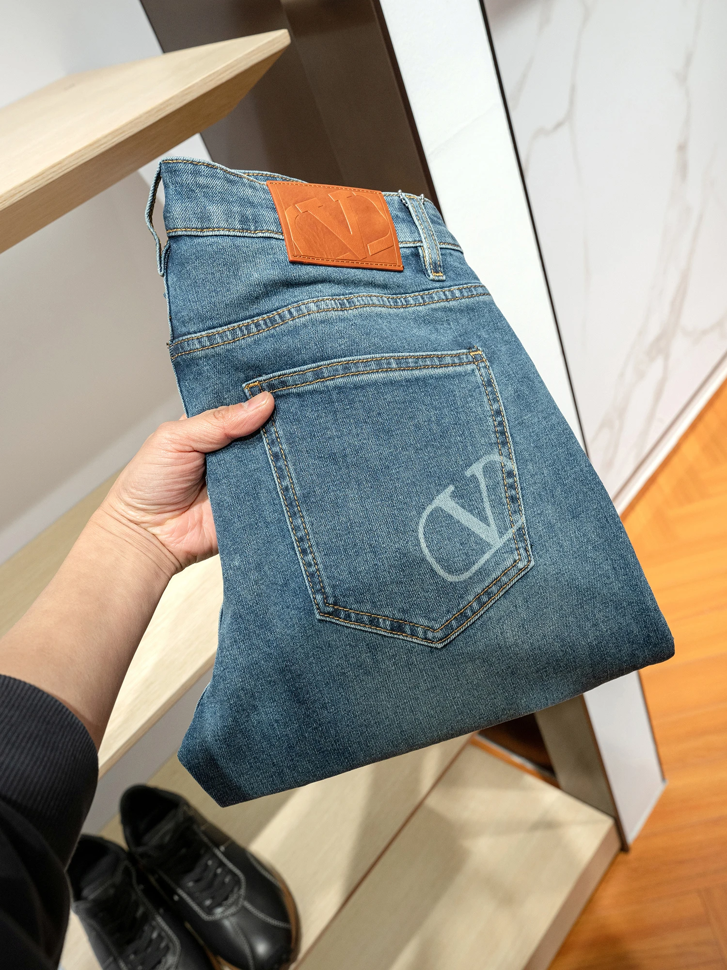 

Comfortable Breathable Elastic Cotton Men's Casual Loose Straight Leg Jeans Spring Summer Thin Faion Urban Sle Jeans