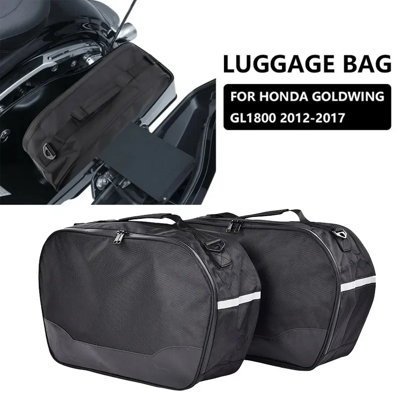 Motorcycle Side Saddle Bag for Honda Gold Wing GL1800 2012-2017 Waterproof Storage Luggage Inner Pouch Soft Tail Box