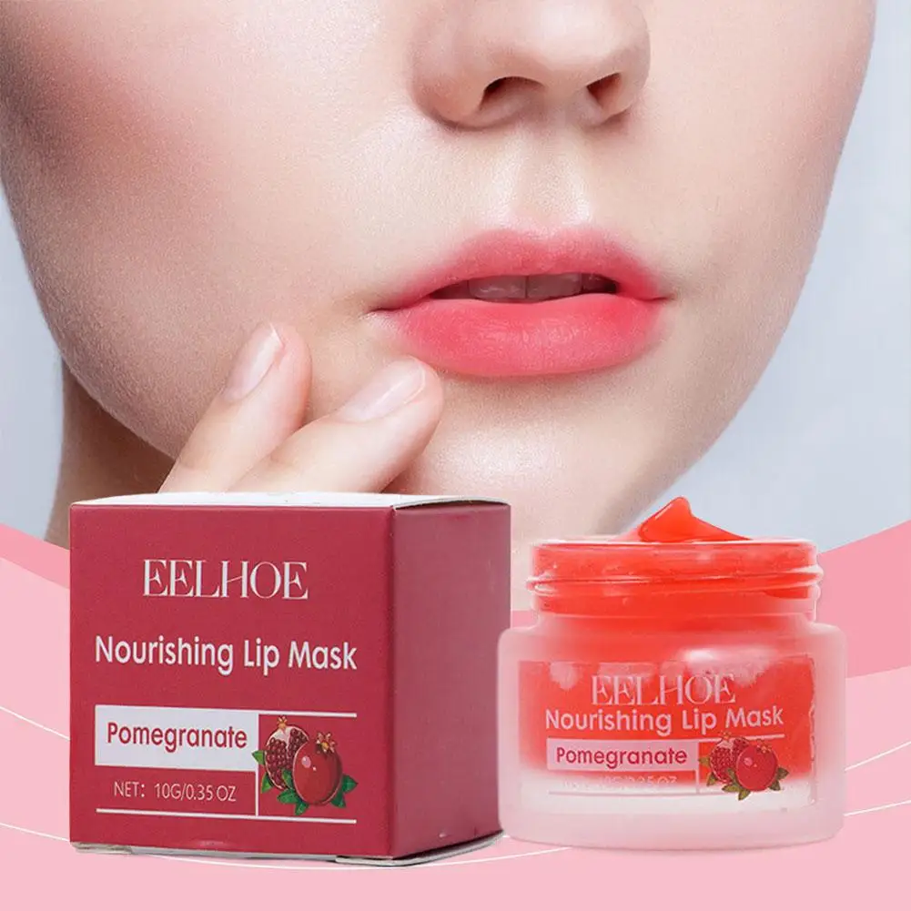 Tratamento labial hidratante profundo de romã, 10g, promovendo efeito saudável, tratamento de lábios, cuidados suaves da pele d8u5
