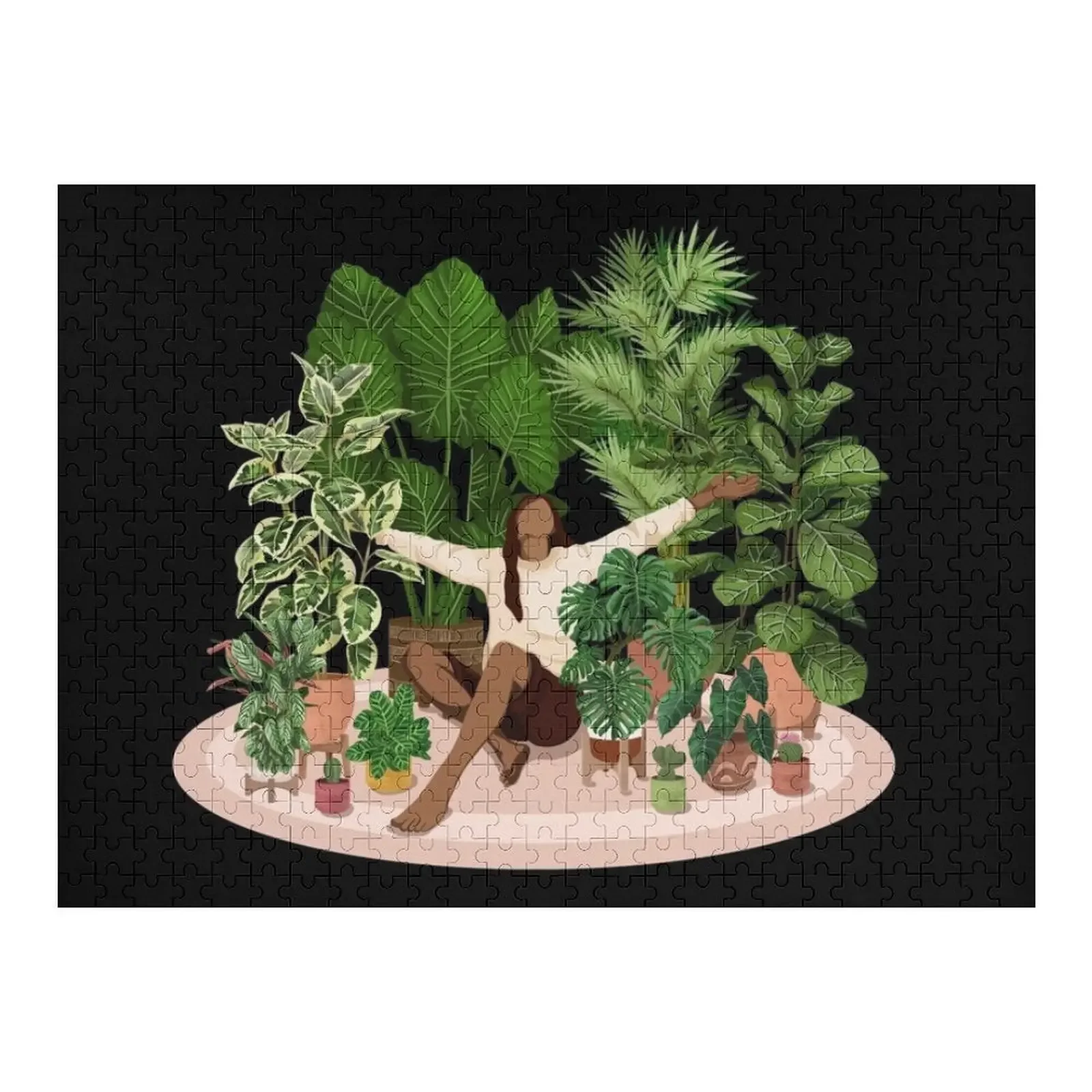 

Never too many plants, plant lady illustration Jigsaw Puzzle Scale Motors Personalized Toy Puzzle