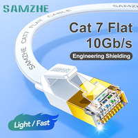 SAMZHE RJ45 Cat 7 Ethernet Patch Cable 10Gpbs High-Speed 600MHz STP RJ45 LAN Cable Ethernet Patch Cord for Router Laptop