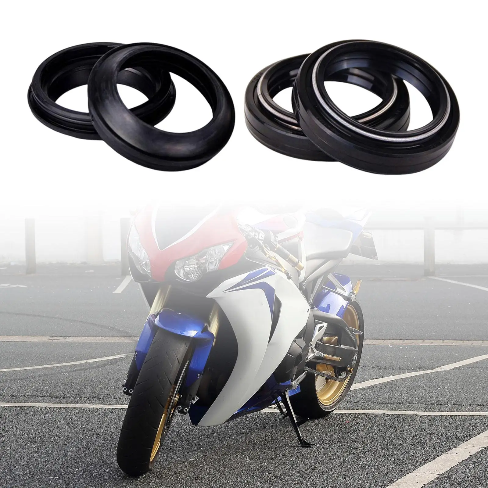 Motorcycle Front Fork Shock Absorber Protector 48x58x11mm Front Fork Dust and