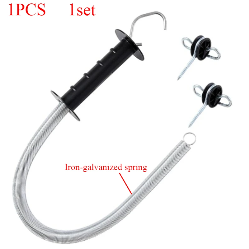 Electric Fence Gate Kit with Fence Tension and Double Hook Gate Handle Insulators for Field Guardian Fencing Grass Gates