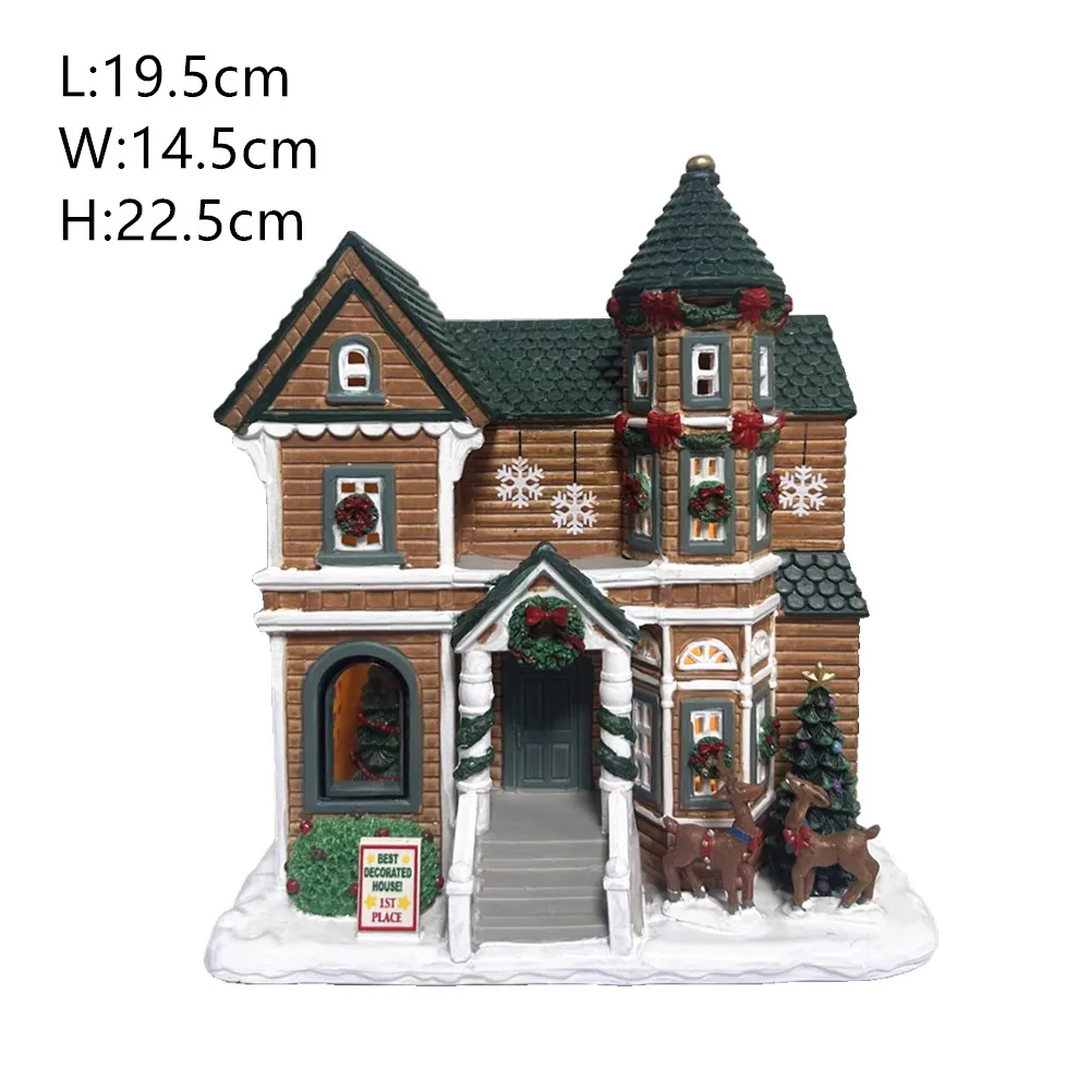 

Набор для творчества на Хэллоуин и Рождество: керамическая фигурка домика Lemax, раскрашенная вручную, миниатюрные украшения, подарки