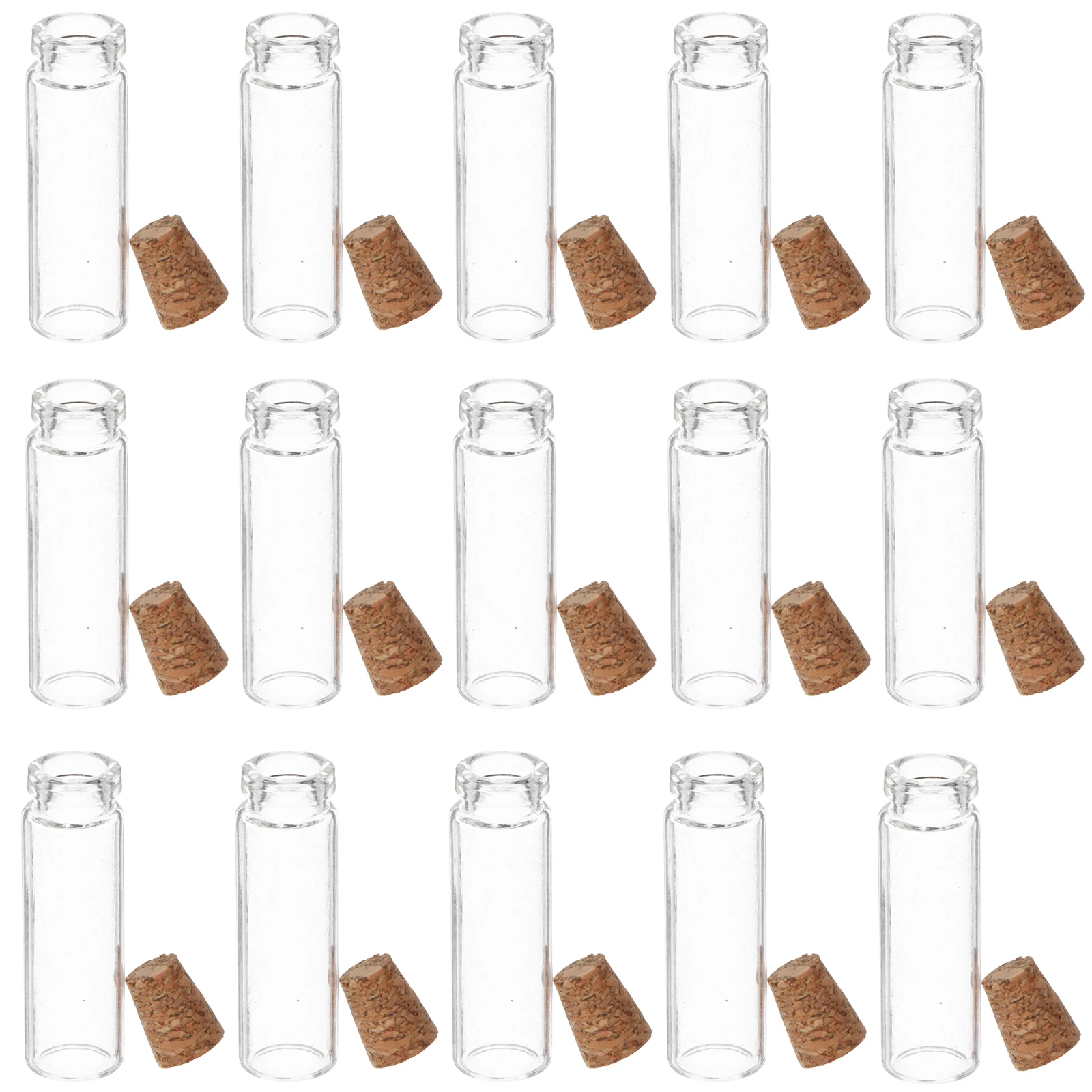 

24Pcs Mini Wishing Bottles Transparent Glass Tiny Cork Lid Jars for DIY Craft Storage Decoration Tiny Jars with Lids