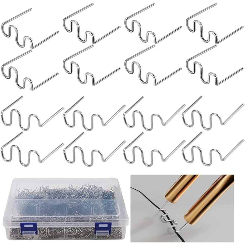 Plastic Welding Staples 3000 Pcs,6 Types Hot Staples for Decoration,Auto Repair,Architectural Modelling,Toy Manufacturing,Etc.