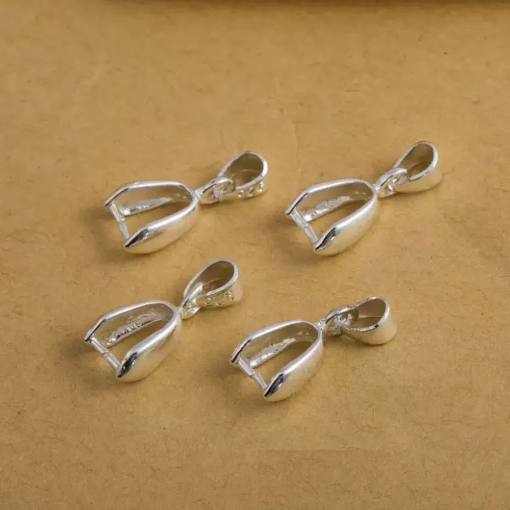 S/M/L Three Sizes 925 Silver Plated Sunflower Seed Buckle Diy Necklace Production Special Clip Engraved with 925 Characters