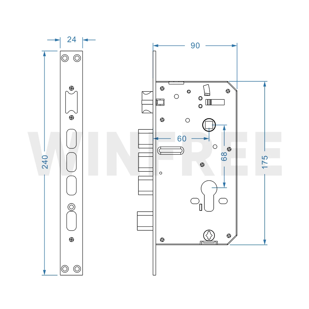 WINFREE 3D Face Recognition Smart Lock Face Access Fingerprint Keyless Entry Security Protection Door Lock