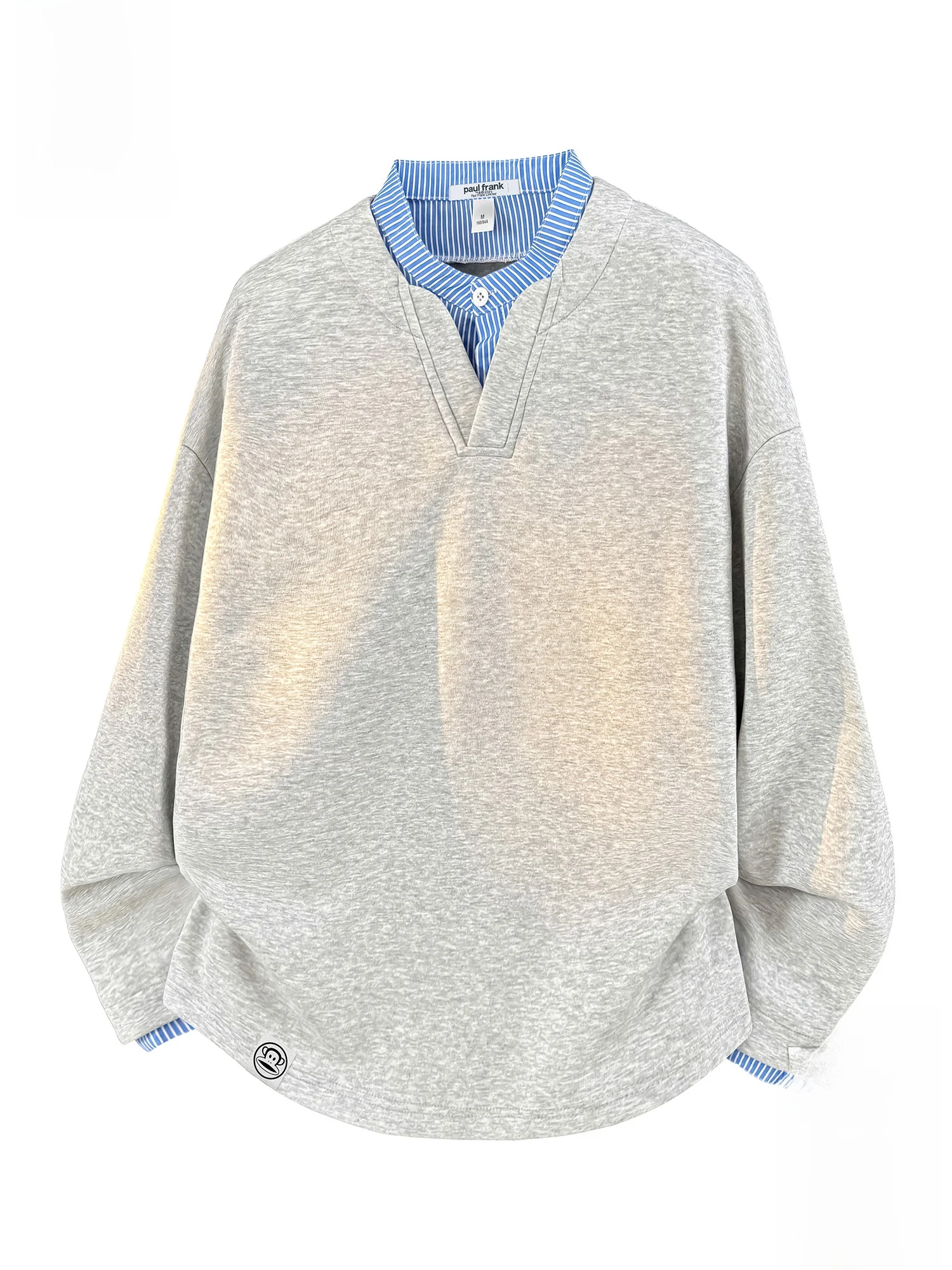 

PaulFrank M V-ne Sweatirt Spring Casual Faion Splicing Large Mouth Monkey Pattern Polyester Fiber Comfortable Long S...