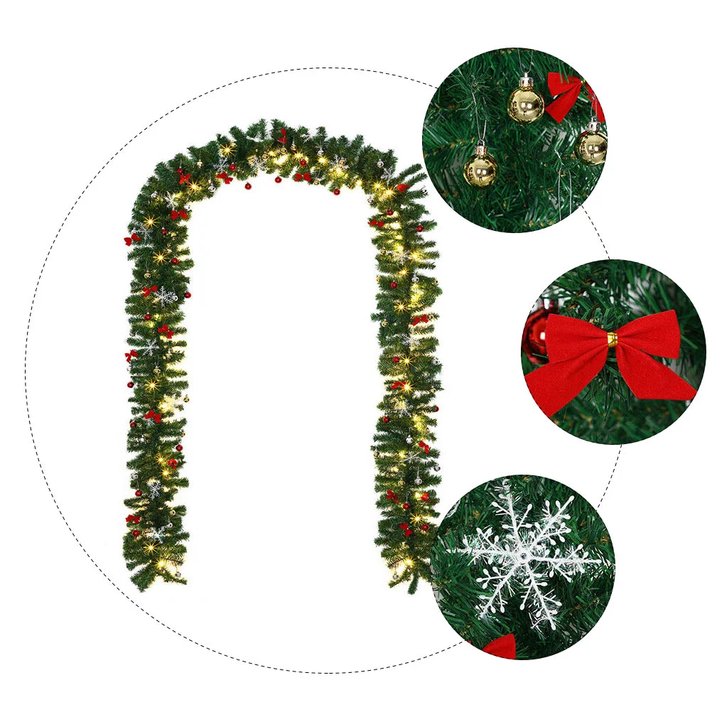 พวงหรีดหวายสำหรับตกแต่งเทศกาลการตกแต่งคริสต์มาสแบบเรียบง่ายจำลองจากต้นอ้อย