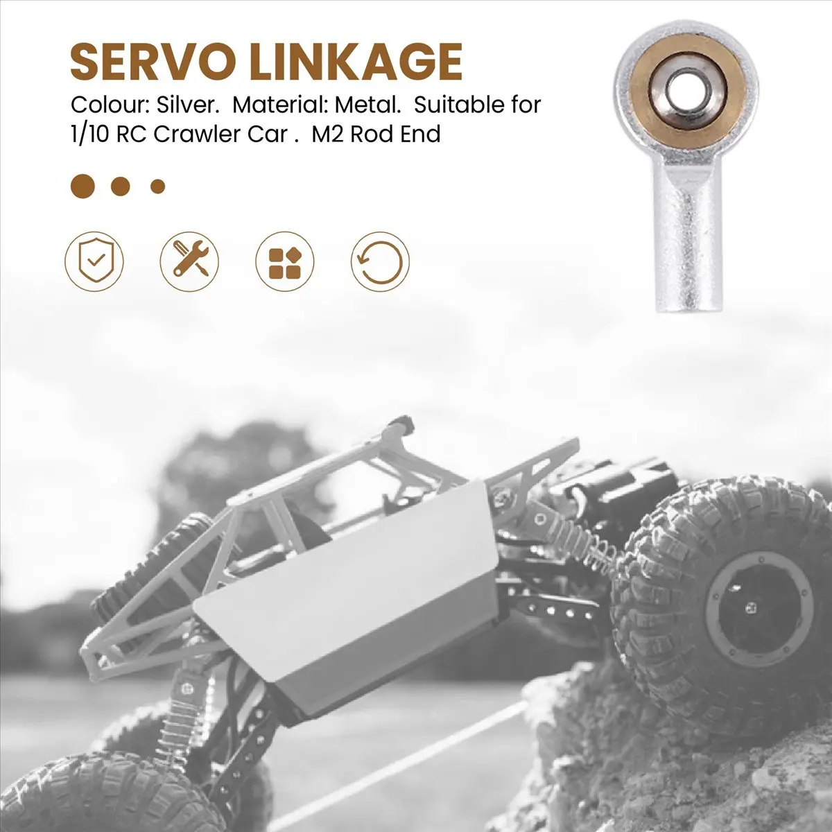 New Arrival Fashion 10Pcs Metal M2 Tie Rod End Ball Joint Link Ball Head for Mini 4WD RC Car Truck Crawler Boat Airplane,3