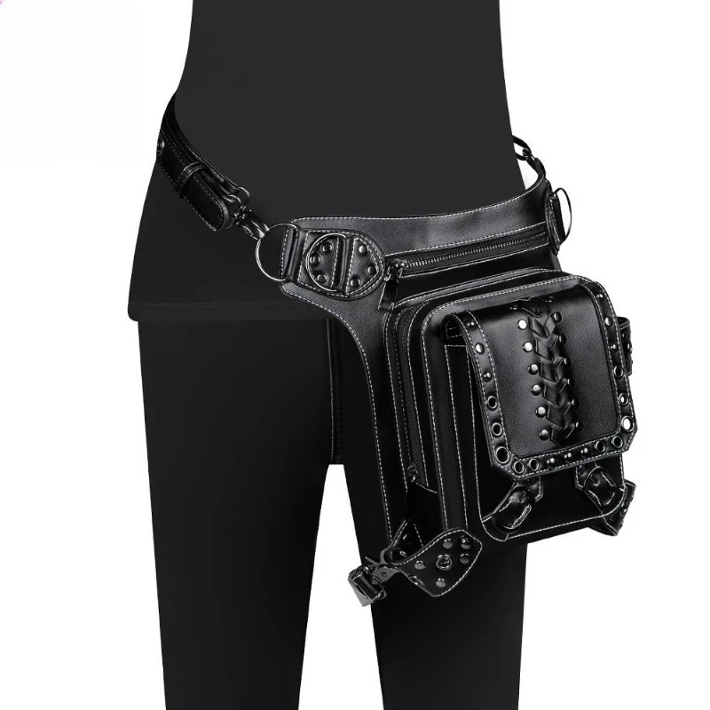 For Punk Ladies Crossbody Kit, Outdoor Riding Fanny Pack Men