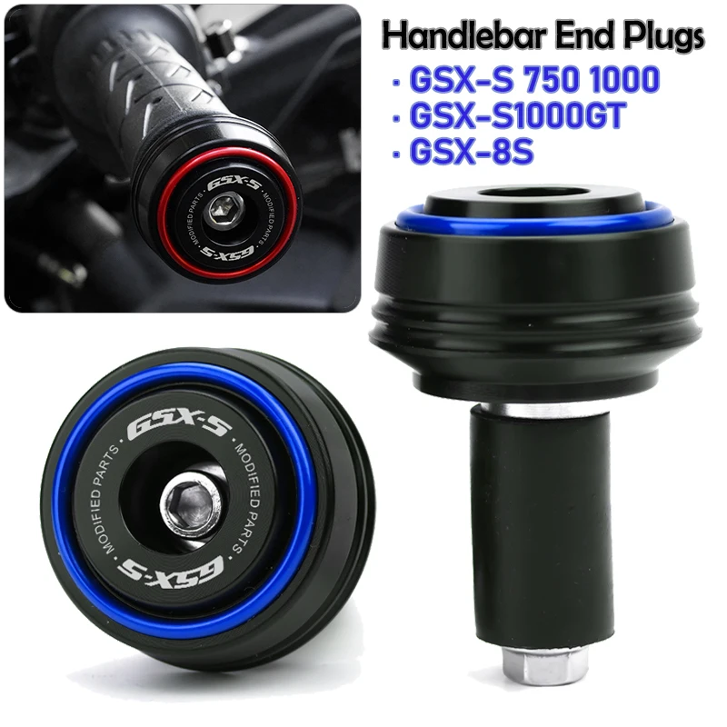 

For SUZUKI GSXS 750 1000 GT GSX-8S GSX-S1000GT Motorcycle Handle Bar End Hand Grip Plug Handlebar End Slider Crash Protector Cap