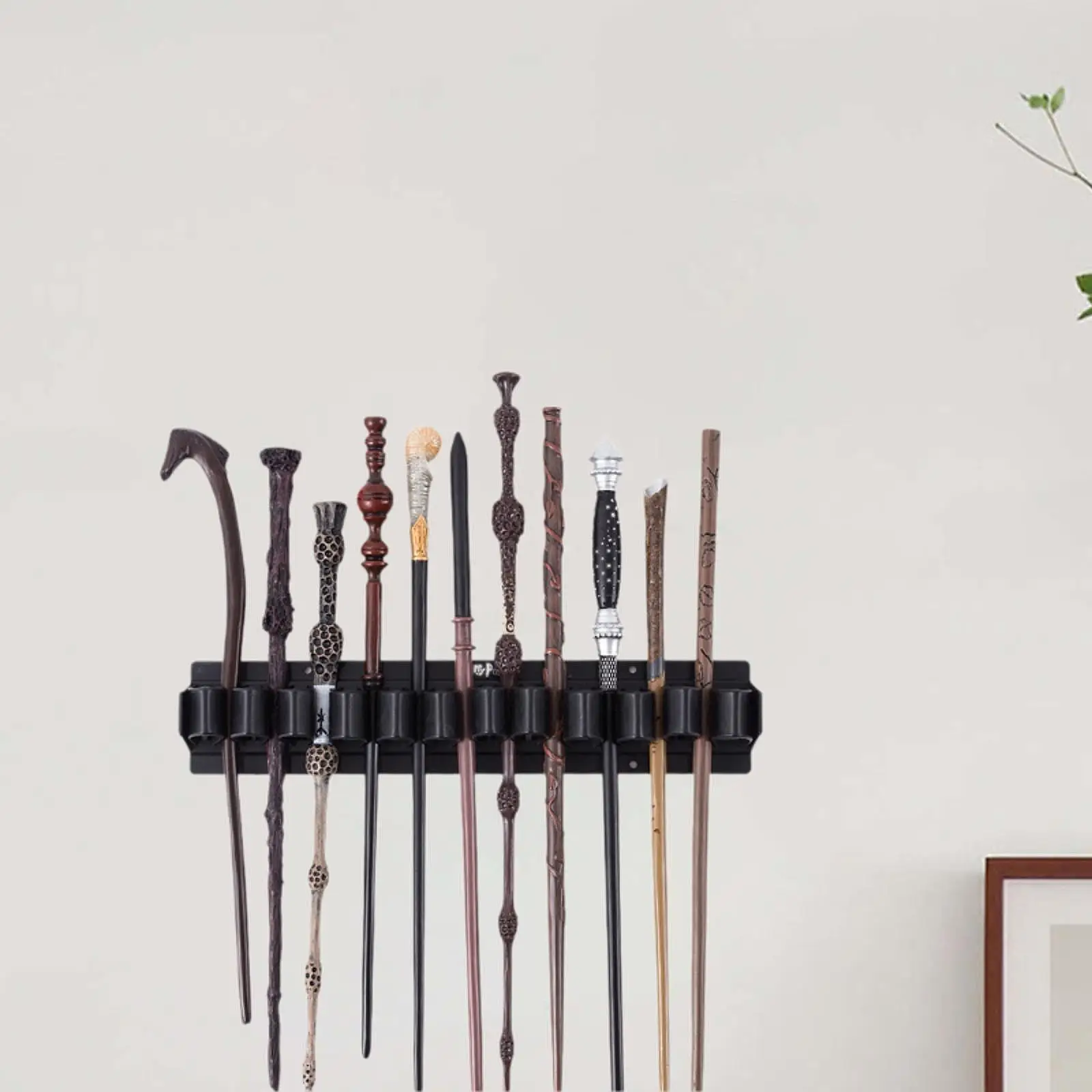 Wand Stand Holds up 11 Wands Home Decoration Ornament Wall Mount Lightweight Bracket for Living Room Bedroom Shop Home Office