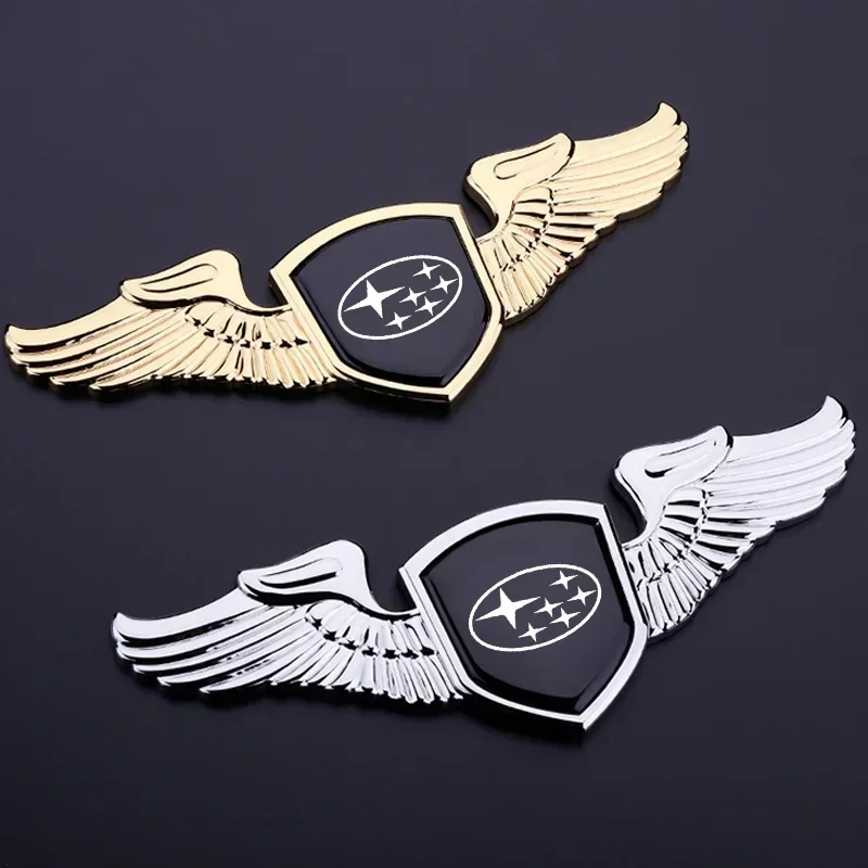 For Subaru Forester Impreza Tribeca WRX BRZ DRL XV STI Outback Legacy Car Front Hood Emblem Chromed Sticker Badge Accessories