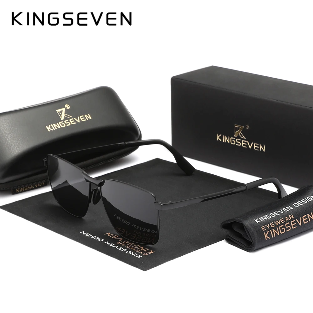 

KINGSEVEN модные новые солнцезащитные очки для мужчин/женщин поляризационные UV400 модные летние очки классические прямоугольные уличные очки для вождения