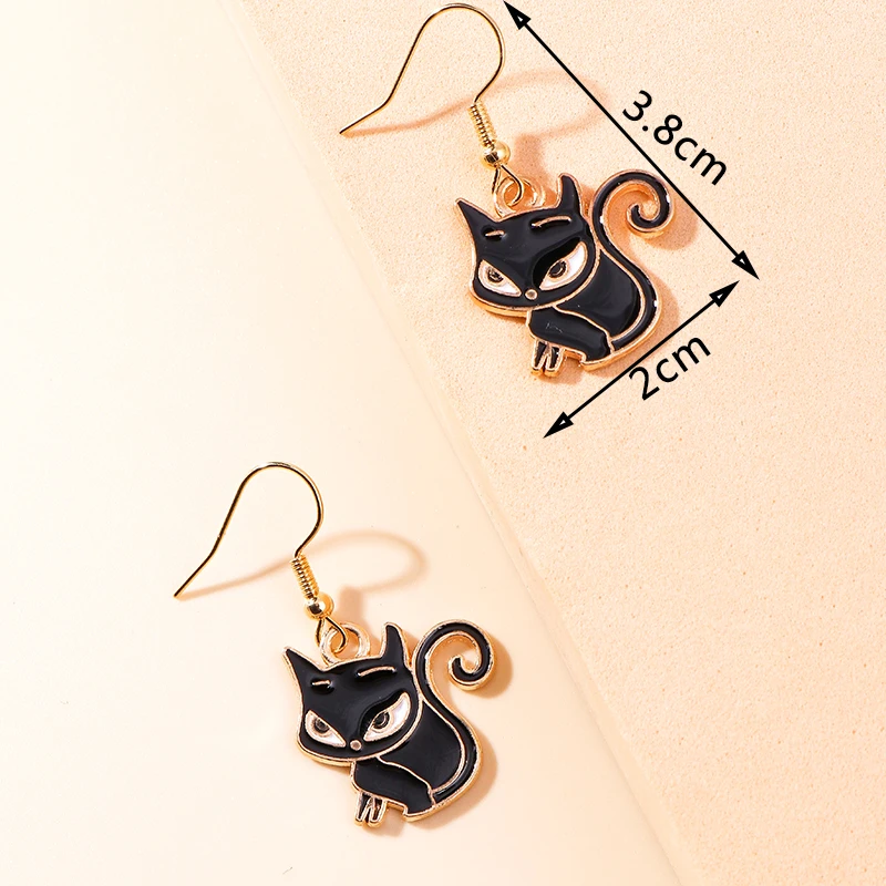 Aihua Cute Enamel Animals Earrings Lovely Cat Paw Duck Unicorn Panda Drop Earring for Women Girls Birthday Gifts Party Jewelry – Detail 3