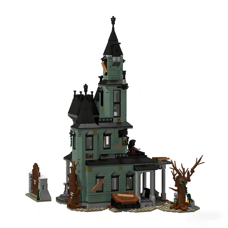 1445 Uds. MOC Casa Encantada modelo bloques de construcción ensamblar construcción DIY Idea creativa regalo de Navidad juguete niños educación ladrillo