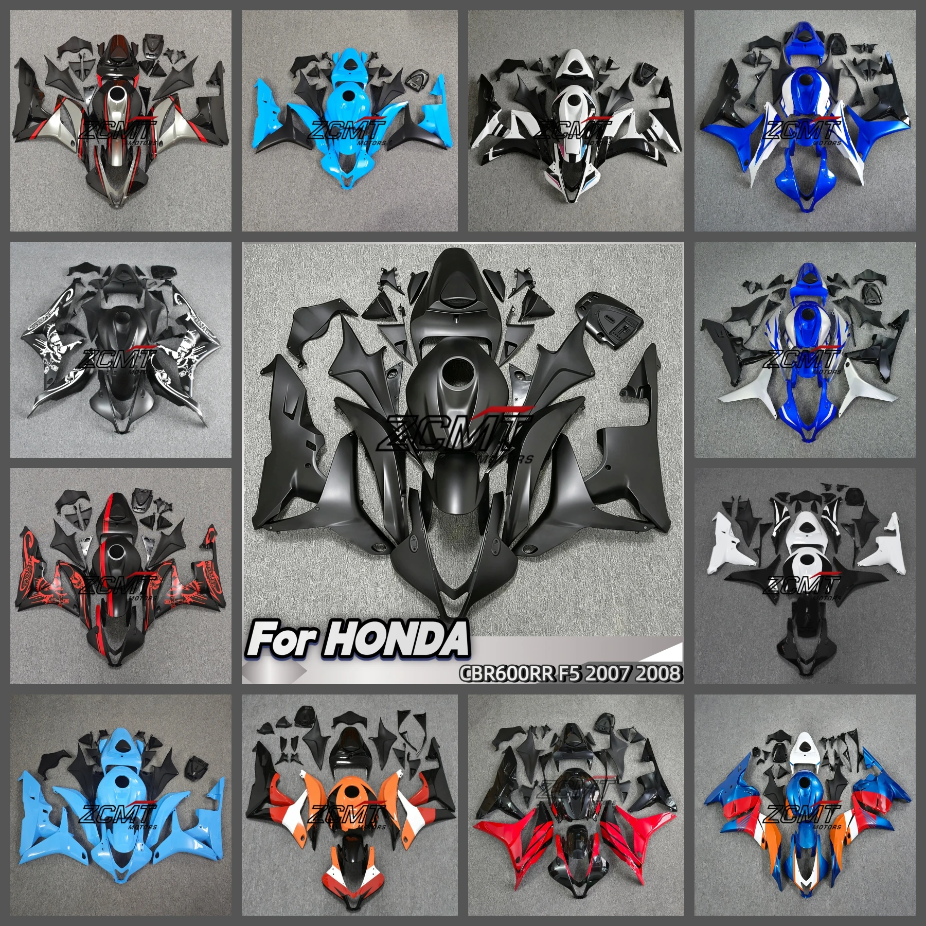 New ABS Motorcycle full Fairings Kit for CBR600RR F5 2007 2008 FOR CBR600 RR CBR 600RR 07 08 Bodywork fairing set