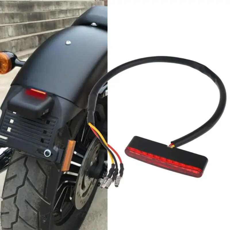1Pcs Decorative Lamp Universal Mini 12V Motorcycle Rear Brake LED Tail Stop Light For Dirt Bike Motorbike License Plate Light