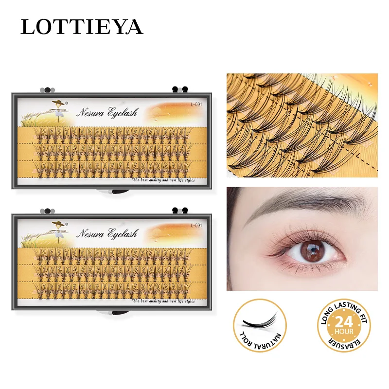 Graft Natural False Eyelashes 10 Roots Single Tuft Lashes Lightweight Comfortable Adds Volume Enhances Natural Lashes Beauty