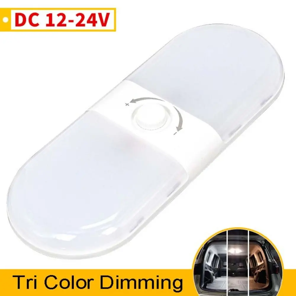 

Durable 3 Color Dimmable RV LED 12-24V Car accessories Caravans Ceiling Lamp Dome Night Lights