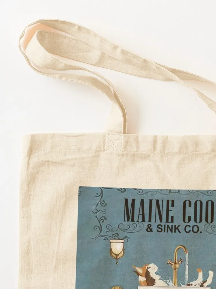 Pet Poster Sink Maine Coon Wash Your Paws Tote Bag Candy bags Woman shopper bag shopping bag tote bags cloth bags