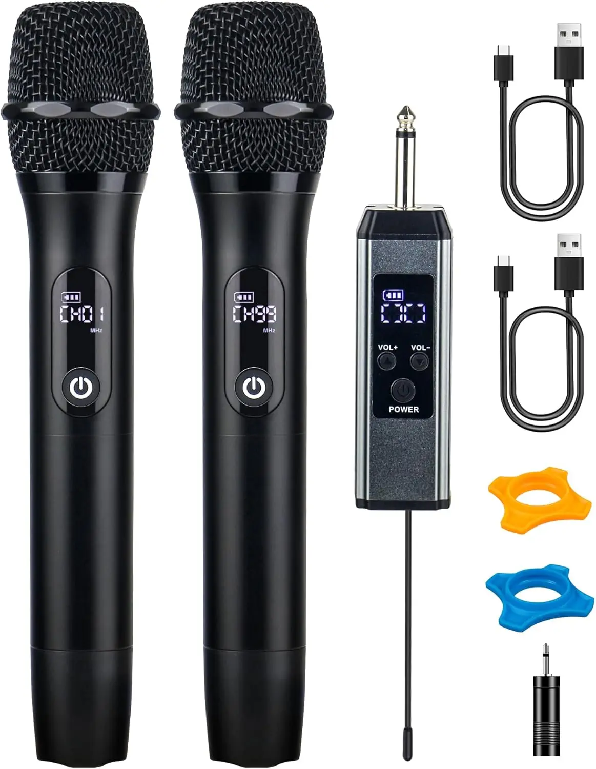 

Беспроводная микрофонная система для караоке, радиус действия 150 м, 99 каналов, 40 часов работы от батареи