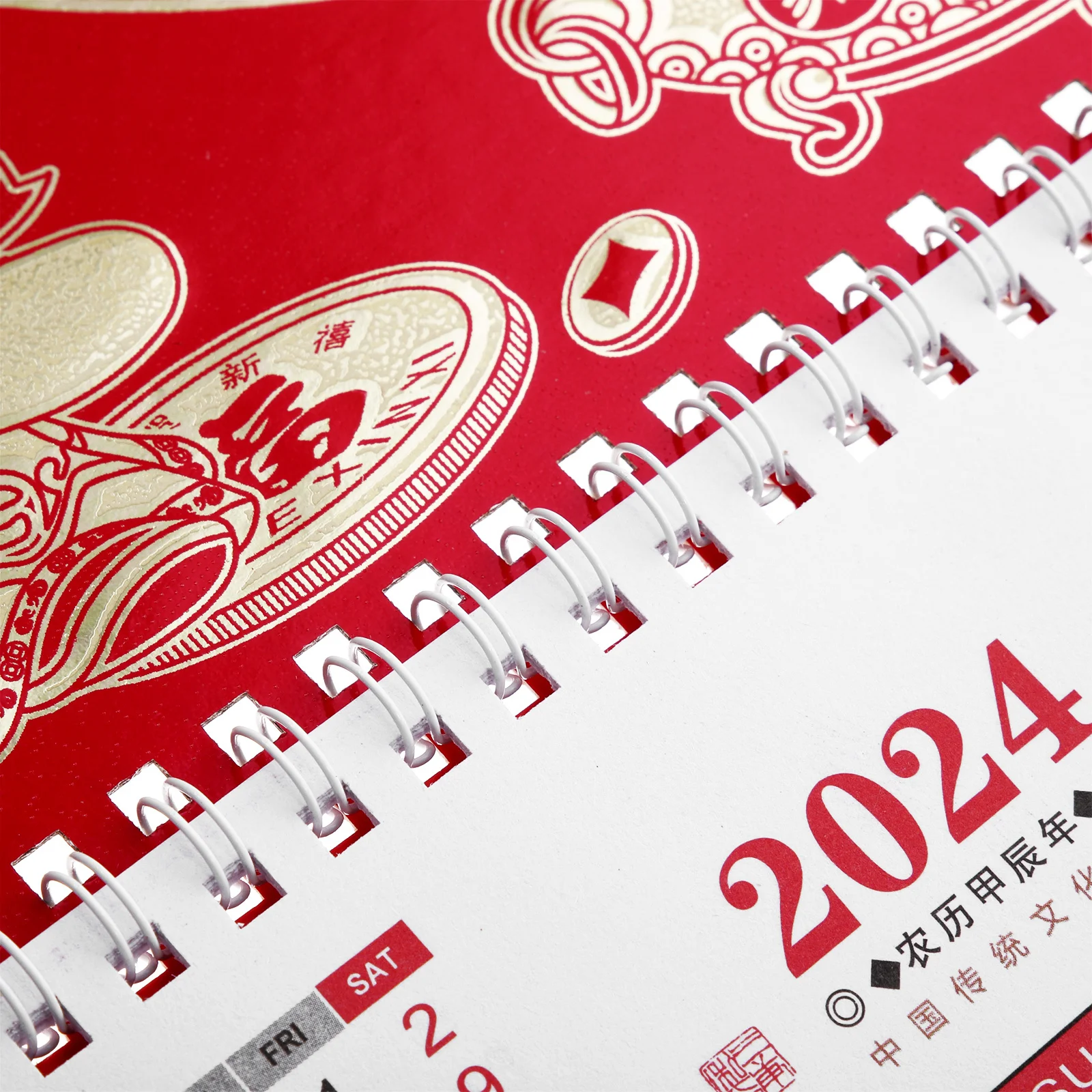 

Hanging 2024 Wall Calendar Lunar Year Dragon Calendar Bright Clear Print Traditional Festivals Home Hanging Decor