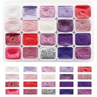 20-Color Pearlescent Watercolor Paint Set - Intense Sparkle, Professional Coverage, Light Fastness - Glitter Solid Pigments