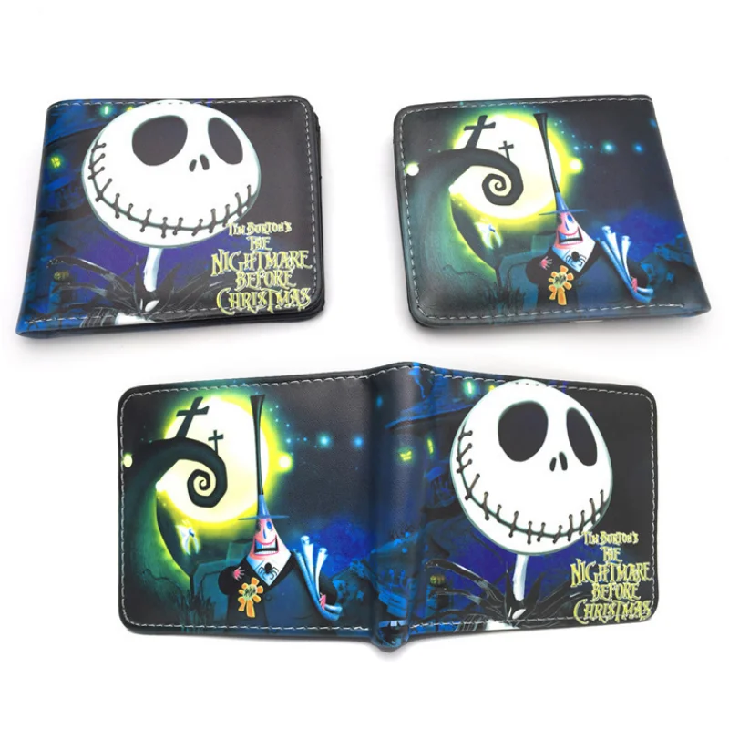 The Nightmare Before Christmas Wallets Cartoon Figure Jack Skellington Coin Purse Women Men Money Bag Halloween Cosplay Bag Gift