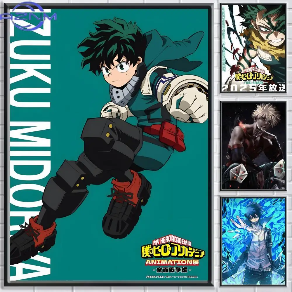 M-My Hero Academia Anime Poster HD  Waterproof Ideal for Home Office Dorm Bedroom Great Gift