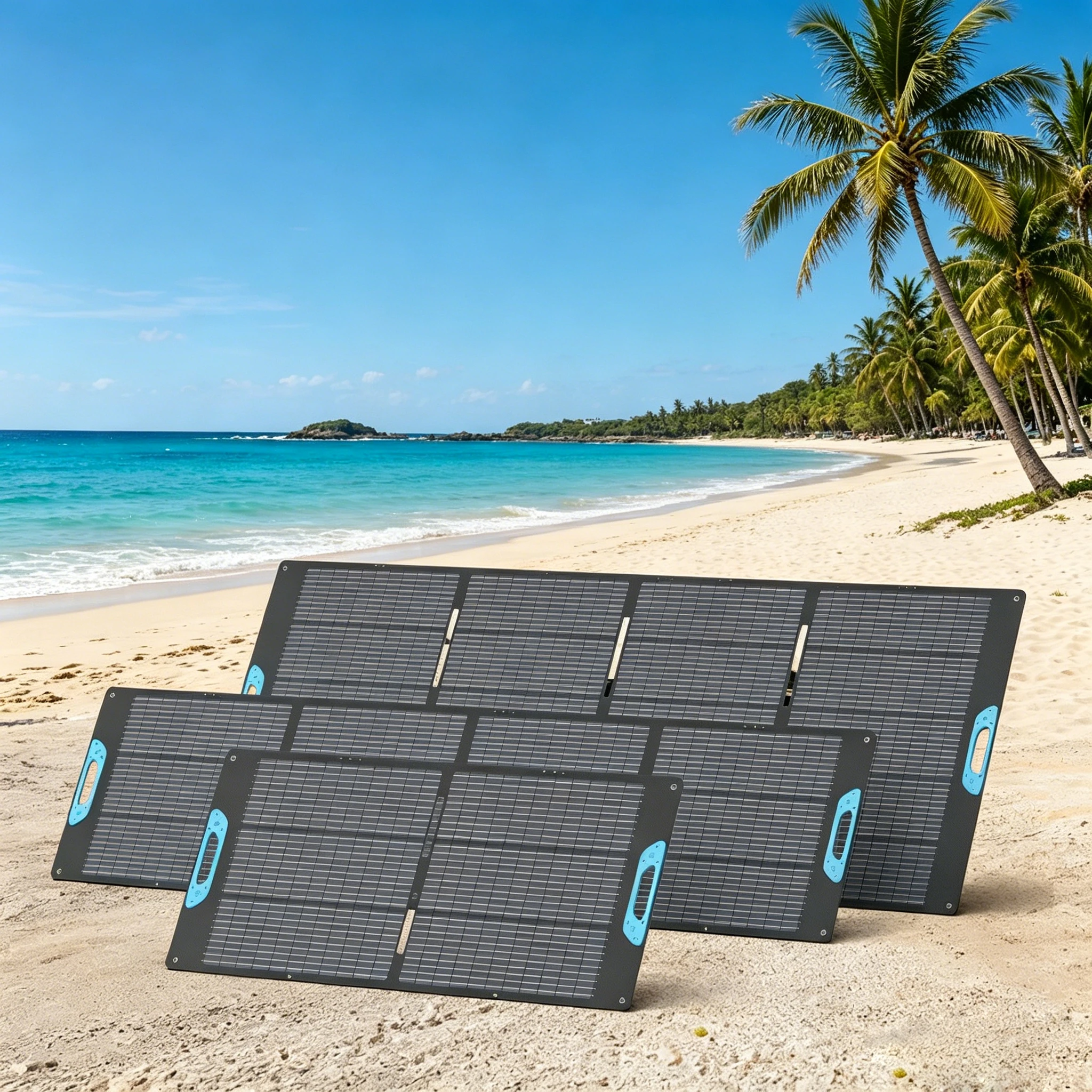 Panneau solaire pliable E-POWO 110W/220W/400W, chargeur solaire portable 20V, générateur, efficacité 23%, sac pliable, alimentation électrique extérieure, camping
