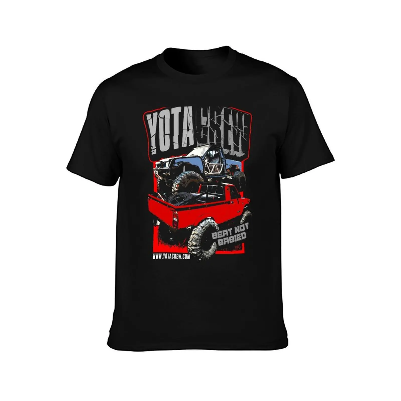 Yota Crew Beat Not Babied T-Shirt, Summer Casual Cotton Tee, Oversized Streetwear Tops, Vintage Graphic Print, Unisex Men Women