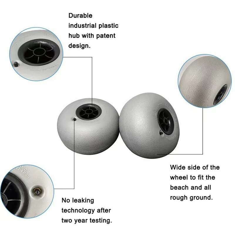 12-дюймовое надувное пляжное колесо из ТПУ, подходящее для каяка, прицепа, садовой тележки, низкоскоростной пляжный автомобиль, специальные пляжные шины