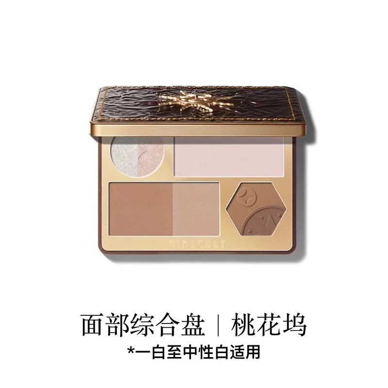 Girlcult Face Complexion Palette Evidenzia Blush Ombra multiuso Evidenziatore Contorno Polvere opaca Cosmetici per il trucco di bellezza