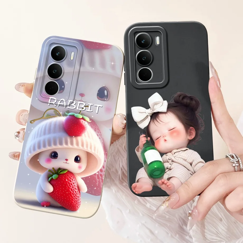 Para Realme C71 4G C 71 Funda nueva moda dibujos animados de lujo pintura femenina Funda para Honor 400 400Pro Funda de silicona líquida mate