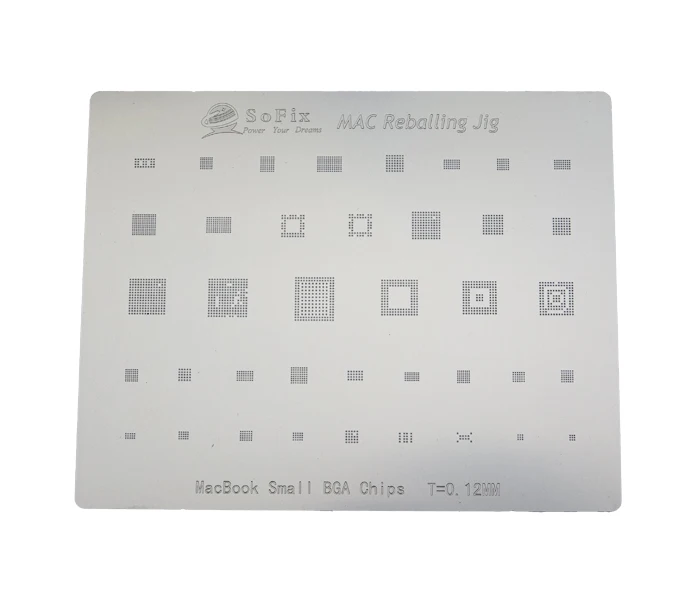 MacBook logic board BGA chip stencil，2016-2020 WIFI,T1,T2,PMU,SMC Reballing