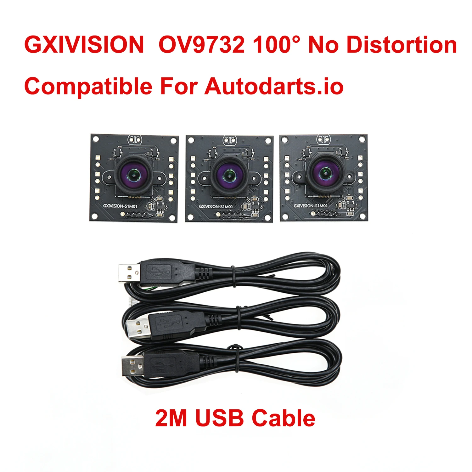 GXIVISION OV9732 100 градусов, 2 м, кабель Autodarts.io, веб-камера, 1 МП, 30 кадров в секунду, 1280x720, USB-модуль камеры, 1 шт./3 шт., диск