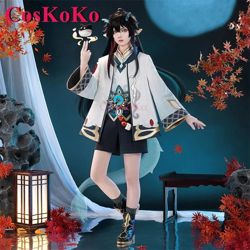 

CosKoKo Dan Heng Cosplay Game Honkai: Star Rail Costume The Littles Cat Series Fashion Outfit Halloween Role Play Clothing S-XL