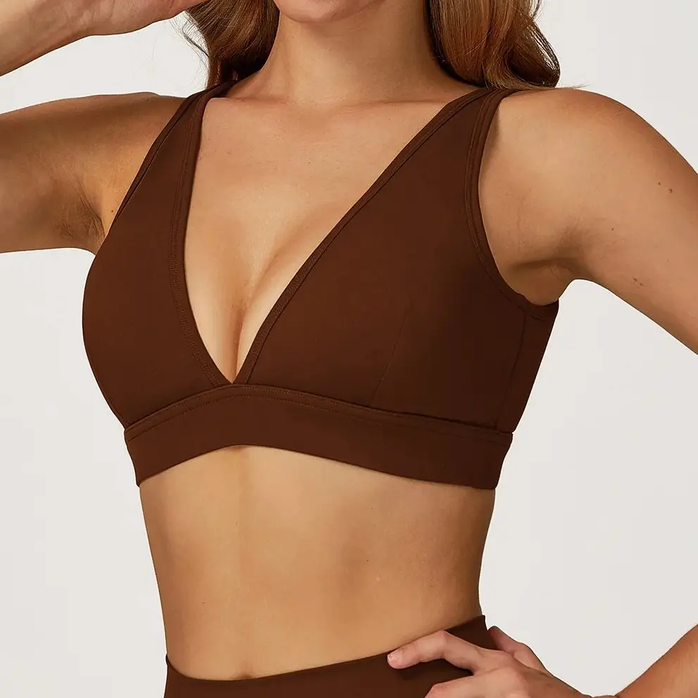 Top da palestra sexy Reggiseno sportivo da donna Reggiseno da yoga senza schienale da corsa Intimo sportivo traspirante Top da allenamento fitness da donna Abbigliamento sportivo da donna